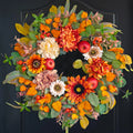 20 inch Fall Wreath With Sunflowers And Apple Berries