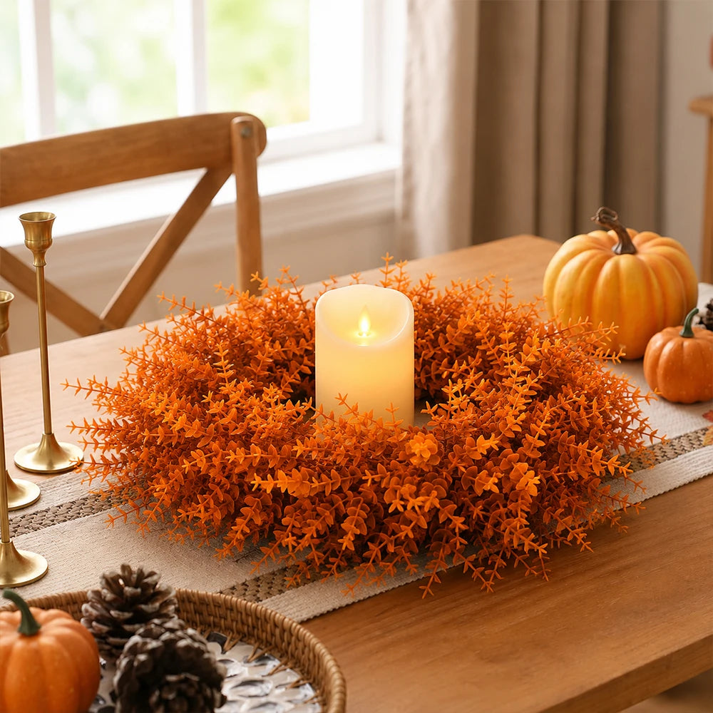 Fall Eucalyptus Wreaths, Artificial Autumn Wreath Decor for Front Door