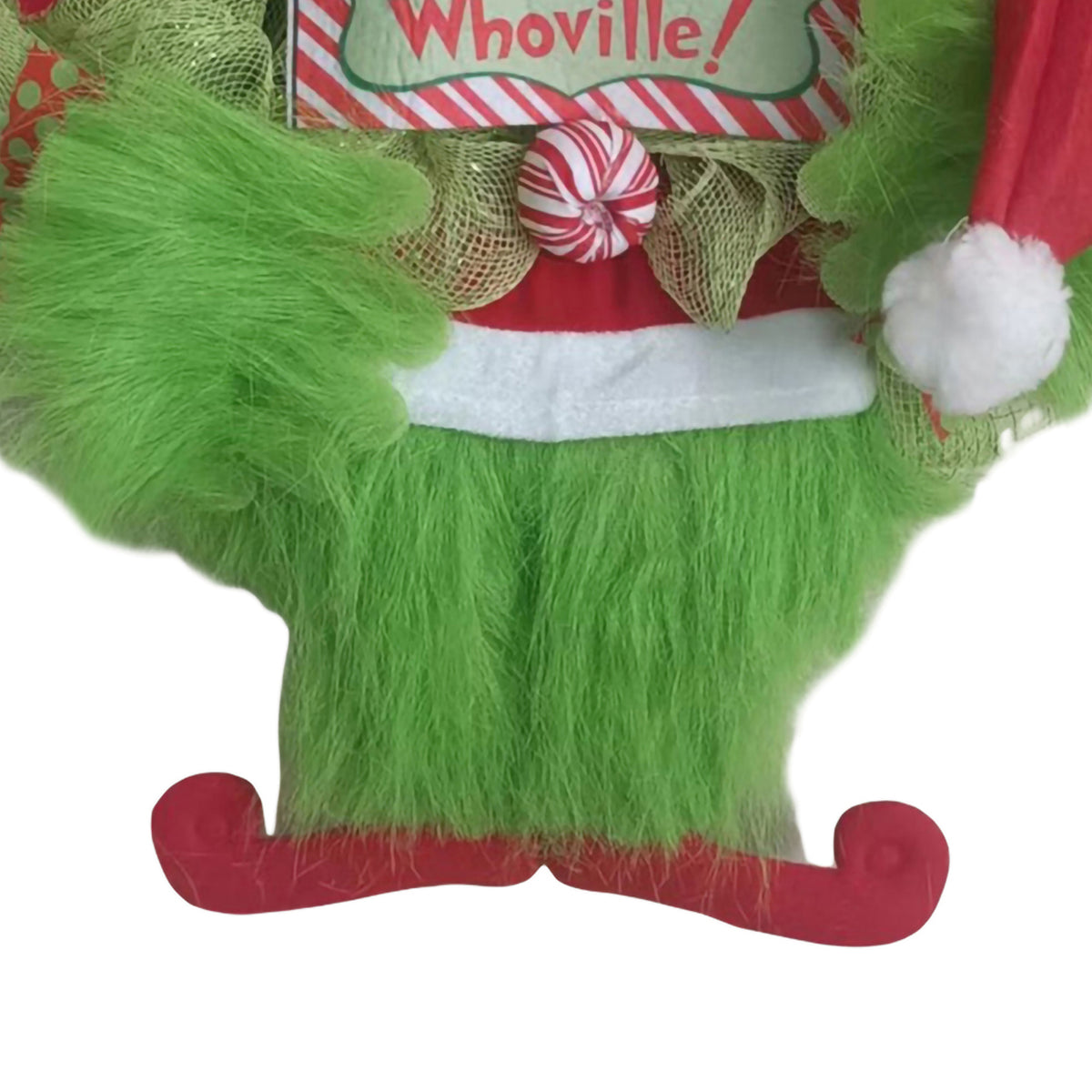 Christmas Thief With Green Elf Legs Christmas Wreath